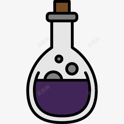 瓶图标png_新图网 https://ixintu.com 万圣节 化学 化学家 向导 女巫 毒药瓶