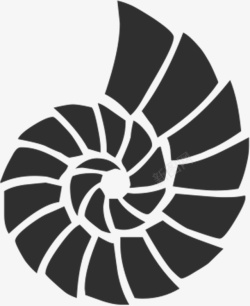 海螺轮廓手绘黑色海螺插画图标高清图片