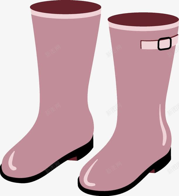 粉色女鞋png免抠素材_新图网 https://ixintu.com 卡通 女鞋 粉色 粉色系 长靴 雨靴 靴子 鞋子