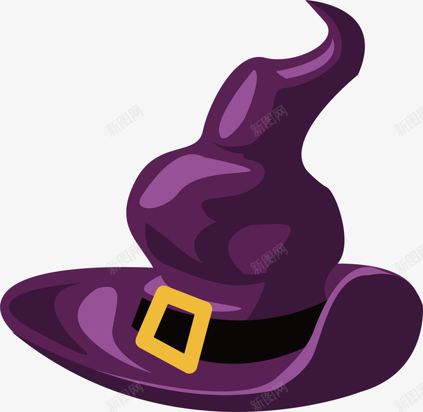 紫色女巫帽子矢量图ai免抠素材_新图网 https://ixintu.com 万圣节 女巫 女巫帽子 帽子 矢量png 紫色帽子 矢量图
