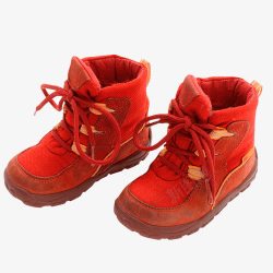 棉靴红色鞋子高清图片