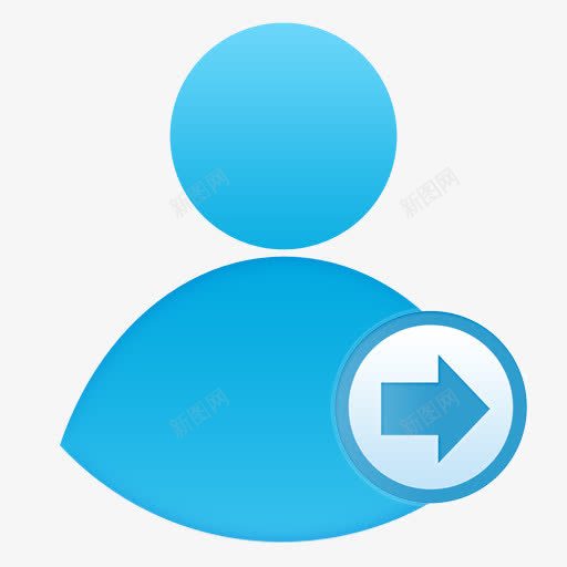 发送用户一些很酷的蓝色图标png_新图网 https://ixintu.com send user 发送 用户