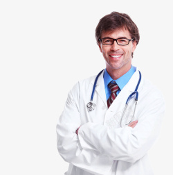 外国男性微笑的男性医生高清图片