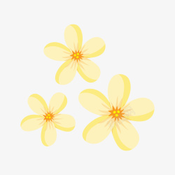 清新黄色小花朵图案素材