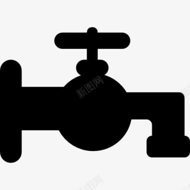 浴室水龙头的轮廓图标图标