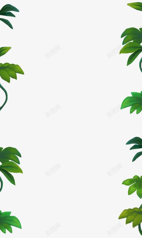 绿色植物清新叶子png免抠素材_新图网 https://ixintu.com 叶子 清新 绿色植物
