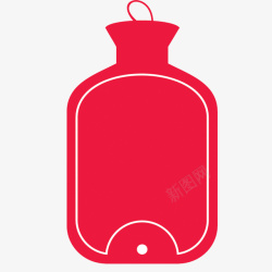 已注水热水袋红色注水热水袋高清图片