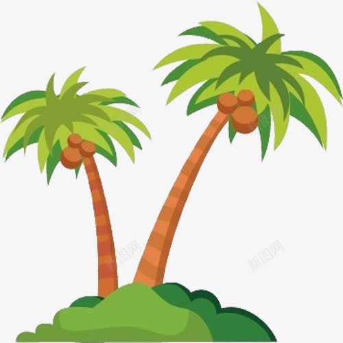 长着椰子树的荒岛png免抠素材_新图网 https://ixintu.com 南方荒岛 卡通荒岛 孤独的岛屿 岛屿 无人荒岛 绿色荒岛 荒岛