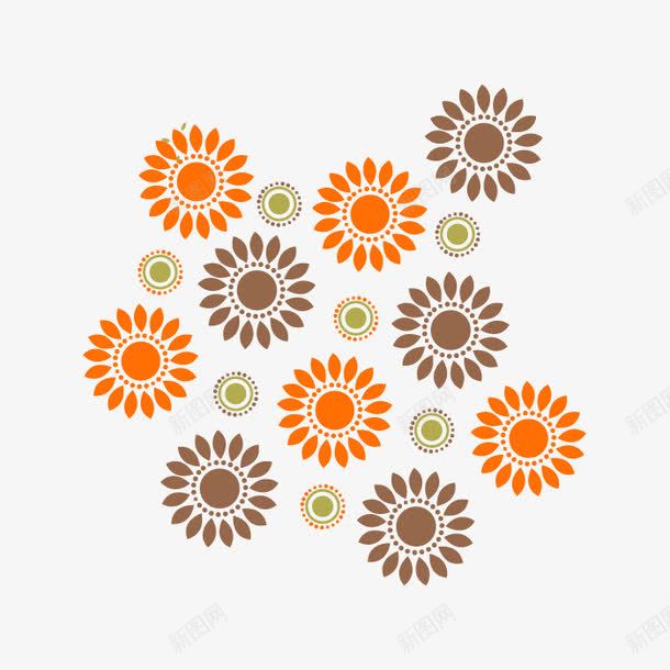 花朵装饰图png免抠素材_新图网 https://ixintu.com 抽象几何 矢量花朵装饰图 花卉 花朵背景元素