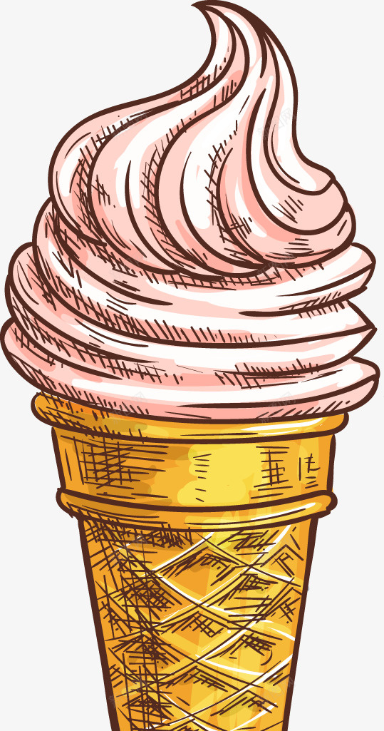 手绘冰淇淋矢量图ai免抠素材_新图网 https://ixintu.com 冰淇淋 卡通 手绘 美食 矢量图