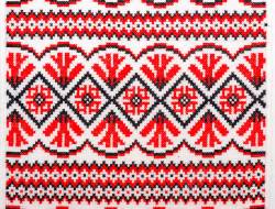 绣花毛巾乌克兰织物背景高清图片