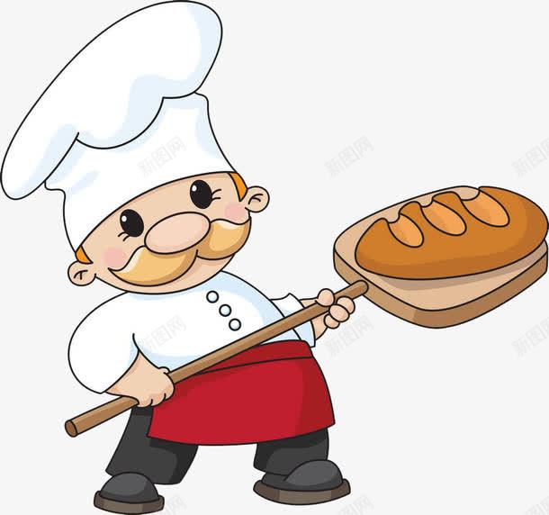 厨师做面包png免抠素材_新图网 https://ixintu.com 免扣 卡通 厨师 拿着面包 面包