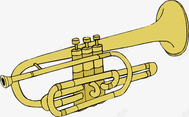 长号矢量图ai免抠素材_新图网 https://ixintu.com 乐器 长号 长号矢量 黄色 矢量图