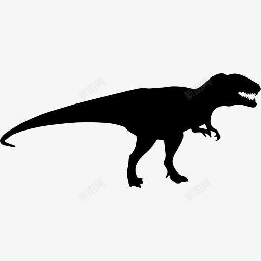 恐龙鲨齿龙的形状图标png_新图网 https://ixintu.com 侧视图 动物 动物王国 形状 恐龙 轮廓 鲨齿龙