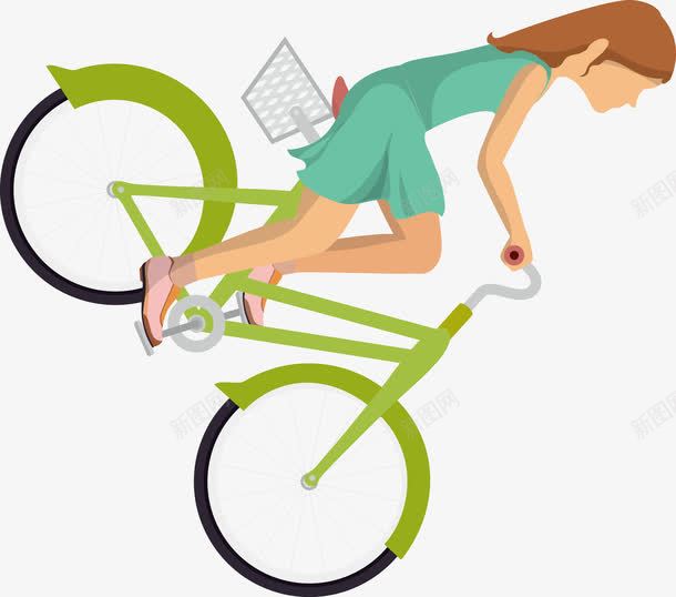 骑自行车的女孩png免抠素材_新图网 https://ixintu.com 单车 卡通人 卡通骑车的人 女孩 扁平化 矢量骑车的人 自行车 骑自行车 骑车 骑车人