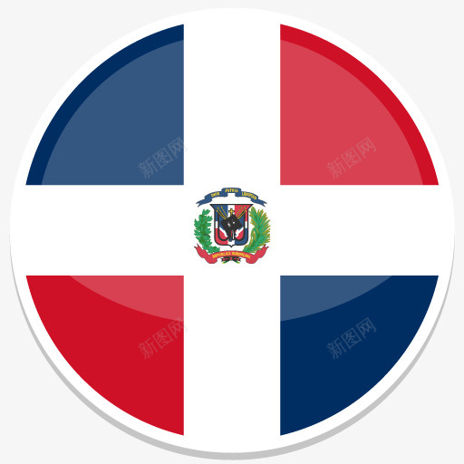 多米尼加共和国平圆世界国旗图标png_新图网 https://ixintu.com dominican republic 共和国 多米尼加 多米尼加共和国平圆世界国旗图标集免费下载