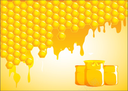 蜂房可爱卡通蜂蜜食品海报画册矢量背景高清图片