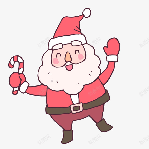 快乐的圣诞老人矢量图ai免抠素材_新图网 https://ixintu.com 人物 圣诞老人 帽子 微笑 快乐 红色 矢量图