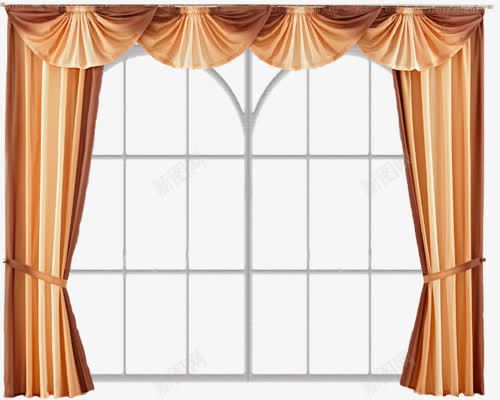 窗帘装饰图案png免抠素材_新图网 https://ixintu.com 窗帘 窗帘装饰 窗户 落地窗