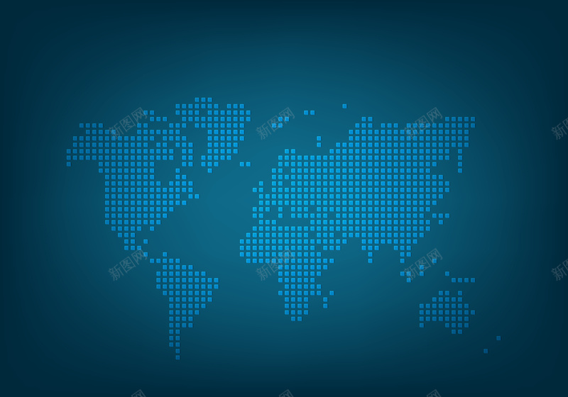蓝色商务地图背景矢量图ai设计背景_新图网 https://ixintu.com IT 全球 商务 地图 地图背景 大陆 渐变 矢量 科技 网络 背景 蓝色 金融 马赛克 矢量图