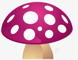 卡通紫色蘑菇素材