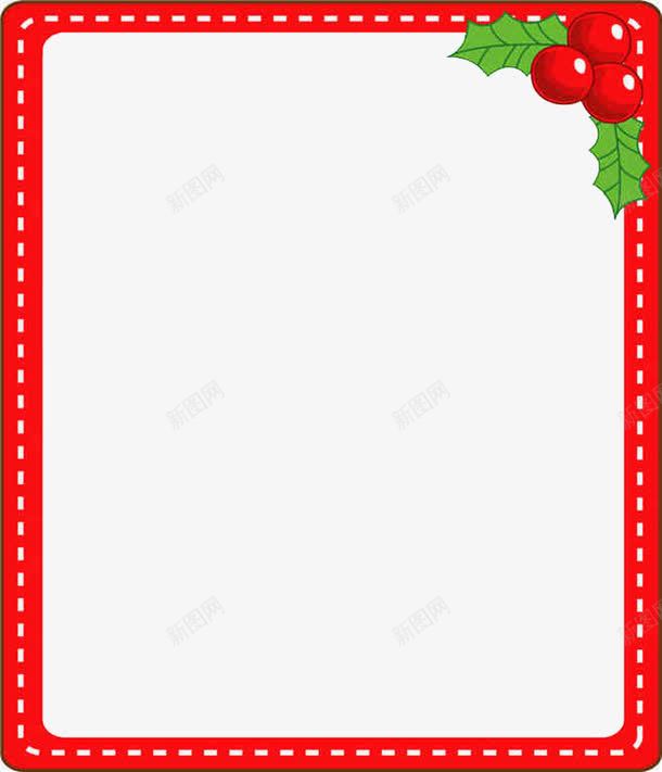 红色边框png免抠素材_新图网 https://ixintu.com 卡通 圣诞 彩色 手绘 水彩 白色 红色 装饰 边框