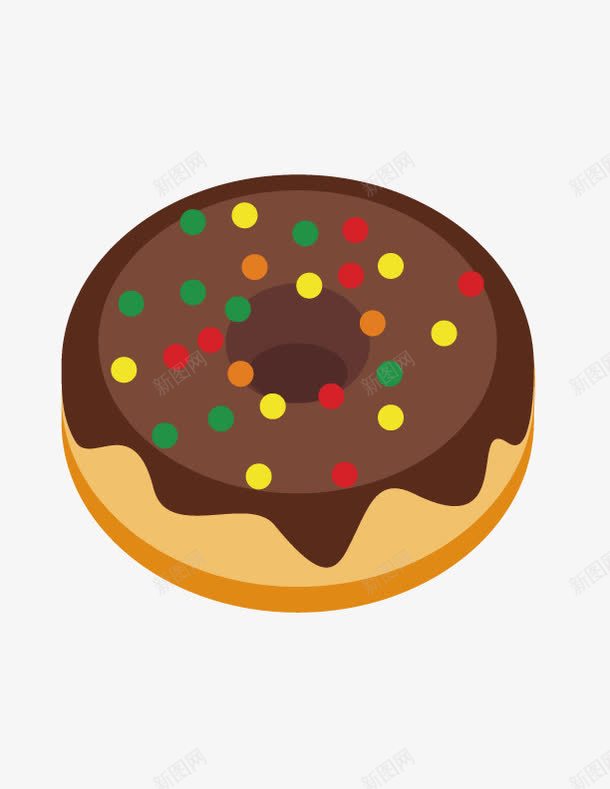 巧克力糖豆甜甜圈png免抠素材_新图网 https://ixintu.com 巧克力 甜甜圈 糖豆