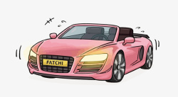 粉色的车辆跑车矢量图高清图片
