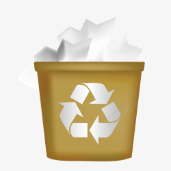 垃圾箱废纸篓循环废纸篓矢量图高清图片