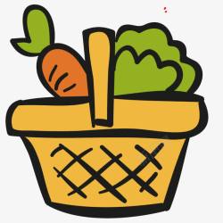 绘画材料蔬菜篮子高清图片