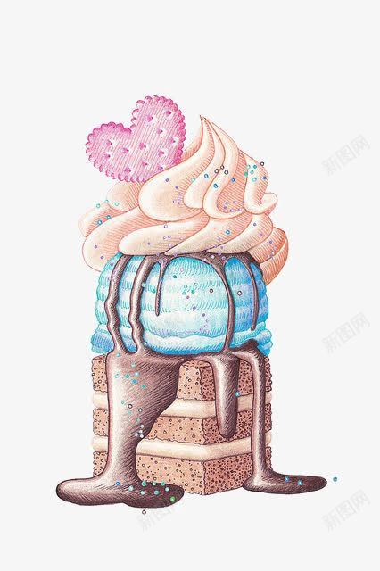 卡通手绘爱心饼干png免抠素材_新图网 https://ixintu.com 冰淇淋 冰激凌 卡通饼干 面包 饼干