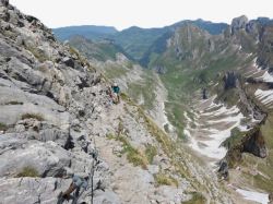 阿尔卑斯山徒步登山八素材