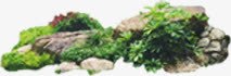 绿色植物假山公园装饰png免抠素材_新图网 https://ixintu.com 假山 公园 绿色植物 装饰