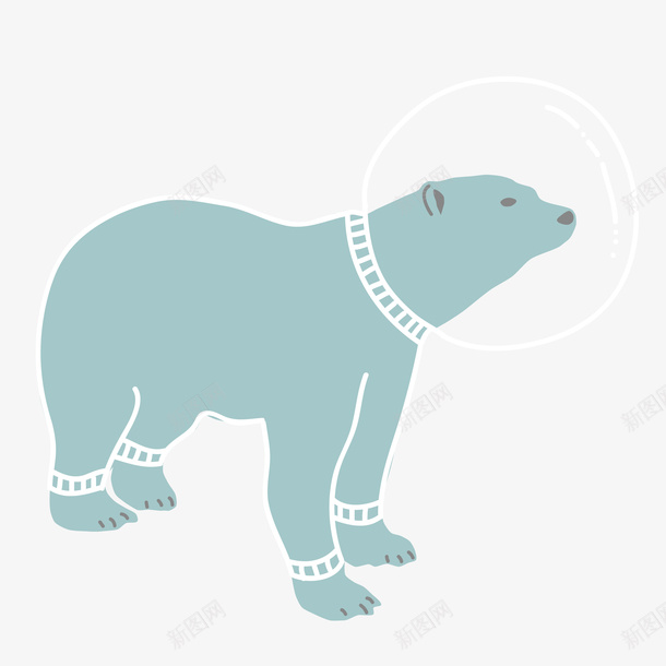手绘卡通动物北极熊png免抠素材_新图网 https://ixintu.com 全球变暖 包装设计 北极熊 卡通动物 手绘 海报设计