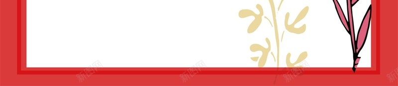 简约中国风花卉广告矢量图ai设计背景_新图网 https://ixintu.com 中国风 小清新 广告 手绘植物 桃花 简约 红色 线条对话框 花卉 矢量图