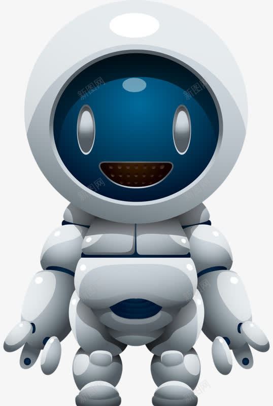 科技感圆形小机器人png免抠素材_新图网 https://ixintu.com 可爱 圆形 机器人 科技