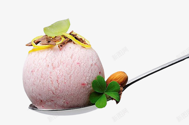 勺子上的冰淇淋png免抠素材_新图网 https://ixintu.com 冰淇淋 甜食 素材 食物