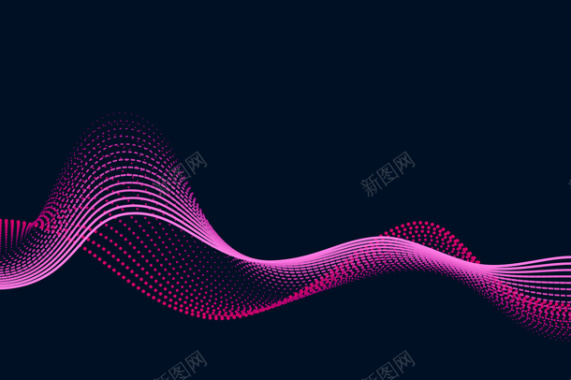 科技感彩色动态概念波浪矢量背景图背景