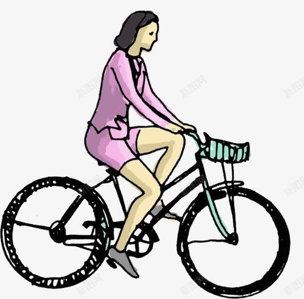 骑车美女人物景观png免抠素材_新图网 https://ixintu.com 人物 景观 美女 骑车