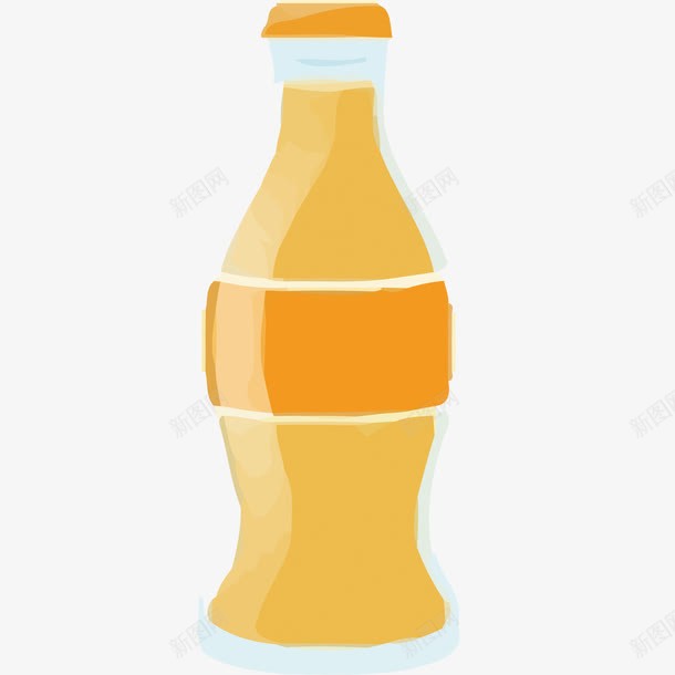 一瓶橙子味汽水png免抠素材_新图网 https://ixintu.com 汽水 矢量素材 素材