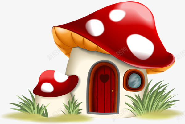蘑菇做的家png免抠素材_新图网 https://ixintu.com 可爱 向往 美丽 蘑菇