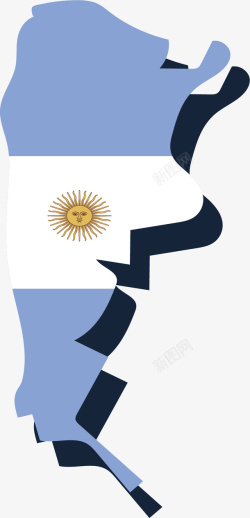 阿根廷地图阿根廷国家国旗地图矢量图高清图片
