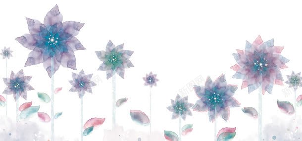 手绘紫色花朵背景jpg设计背景_新图网 https://ixintu.com 创意 唯美 梦幻 紫色花朵