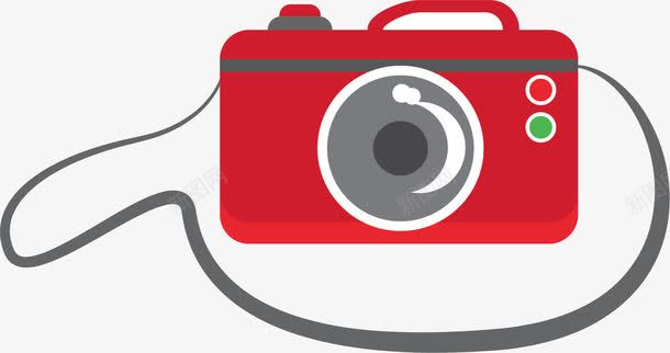 卡通相机png免抠素材_新图网 https://ixintu.com 卡通 旅游 相机 红色