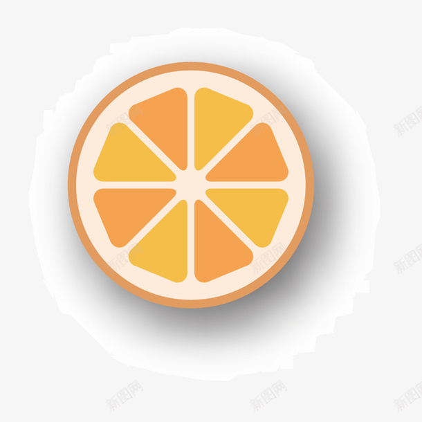 橙子瓣矢量图ai免抠素材_新图网 https://ixintu.com 切片 橙子 酸甜 黄色 矢量图