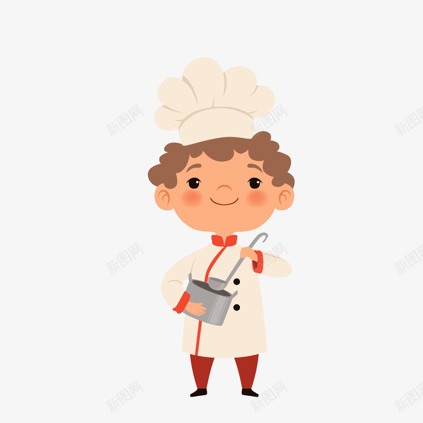 男厨师装饰png免抠素材_新图网 https://ixintu.com 卡通人物 卡通厨师 厨子 大厨 男厨师