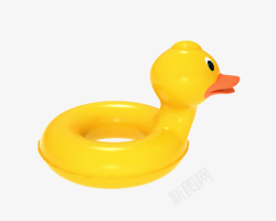 可爱小黄鸭游泳圈素材