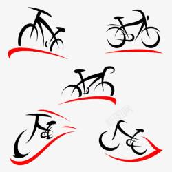 小轮车自行车标志高清图片