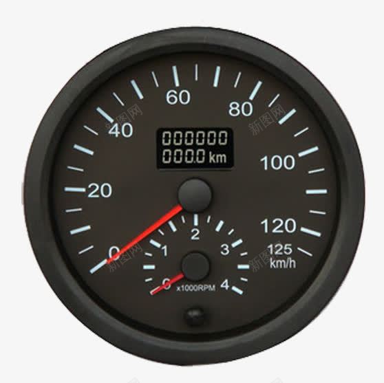 车辆时速表png免抠素材_新图网 https://ixintu.com 刻度表 车辆时速 里程表 黑色