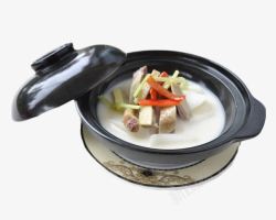 瓦煲瓦煲萝卜炖腊鸭高清图片
